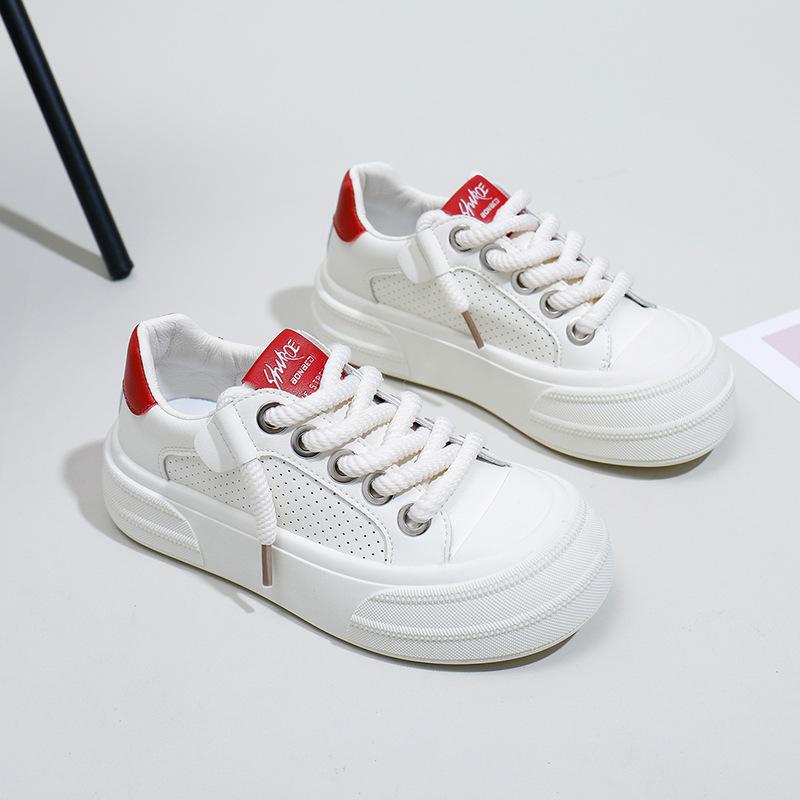 Белые туфли для женщин, новые весенние студенческие универсальные повседневные кроссовки в корейском стиле, модные кроссовки на толстой подошве Z7701