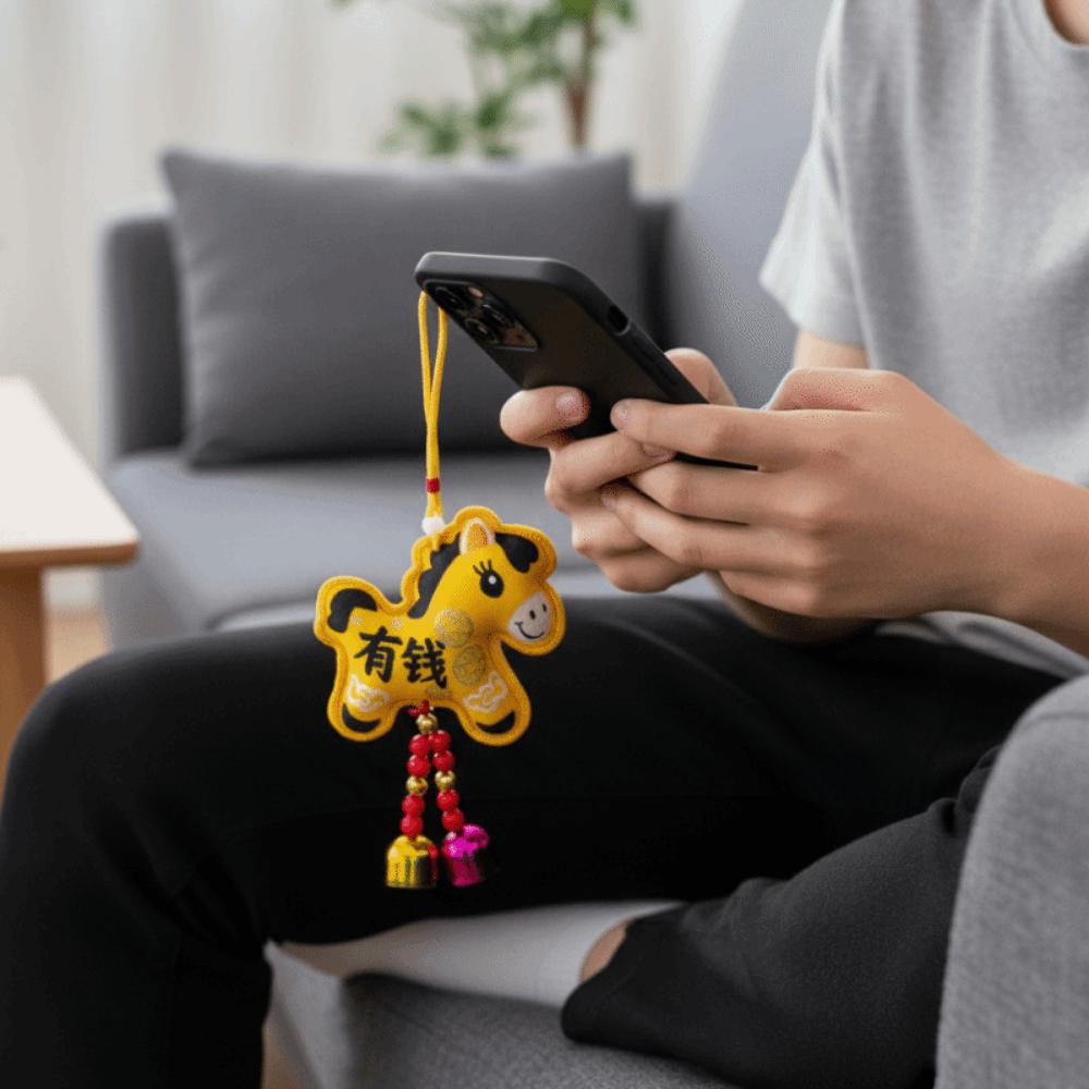 Подвеска-талисман со знаком зодиака в китайском стиле, вышитая, с кисточками, для автомобиля, украшение на Китайский Новый год, для гостиной