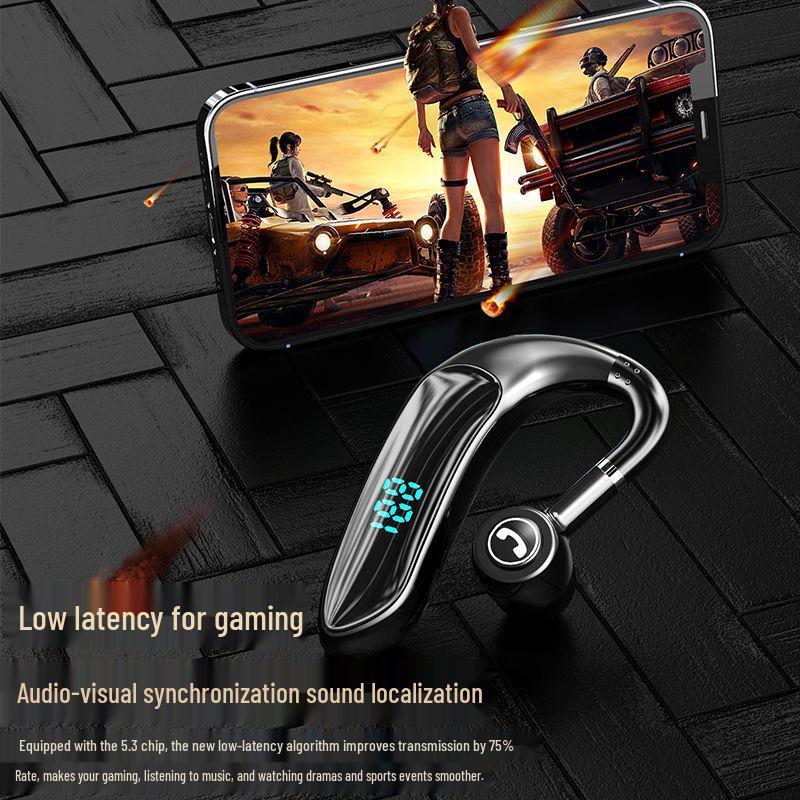 2025 Bluetooth Ear-Hook Headphones with Ultra-Long Battery Life, Compatible with Android, Apple, Xiaomi - Perfect for Business, Taxi, and Takeaway Use