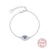 Best Selling S925 Sterling Silver Mini Zircon Classic Devil'S Eye Bracelet Couple Lover Bracelet