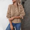 Vintage Autumn Winter Knitwear Loose Long Sleeve O Neck Solid Color Cardigan Sweater Top