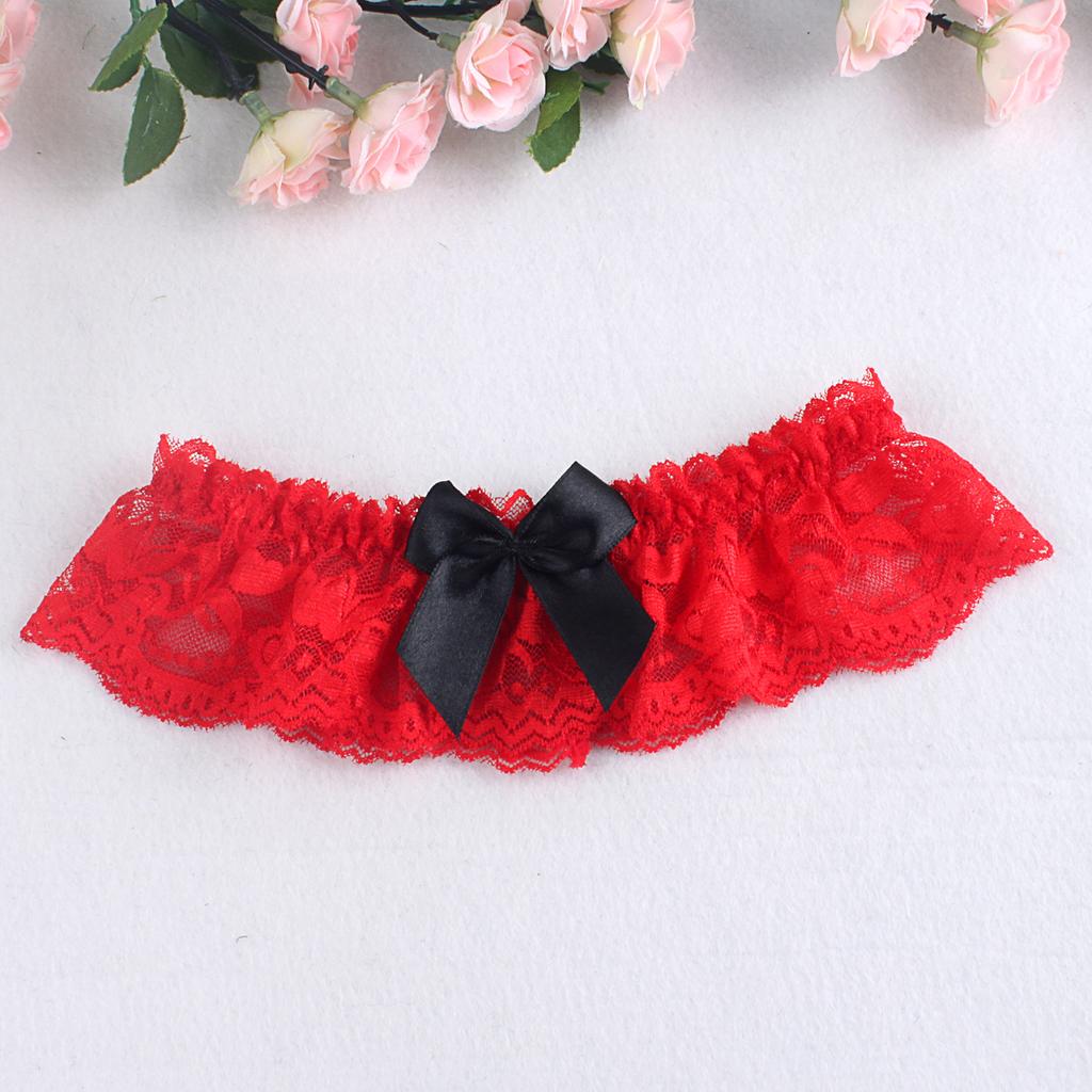 Wedding Garter Lace Floral Sexy Leg Garter Belt White Bowknot Bridal Lingerie Lace Leg Ring Loop Party Cosplay Suspender