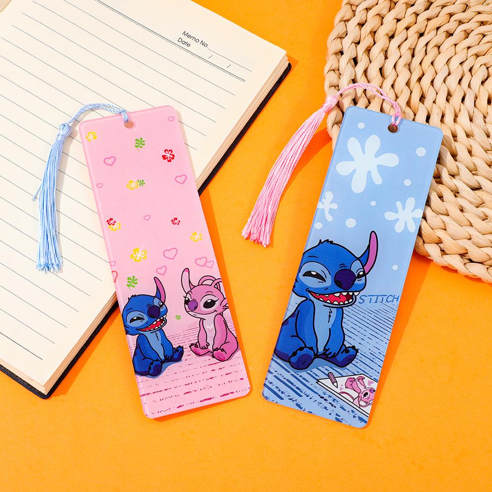 Disney Закладка для книг Lilo & StitchС кисточкойАксессуар и канцелярская принадлежность в мультяшном аниме-стиле Идеально подходит для студентов и любителей книг