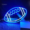 Неоновая лампа в форме футбольного мяча, супер яркая, энергосберегающая, с питанием от USB, неоновая светодиодная вывеска для регби, украшение на стену