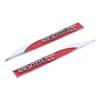 2Pcs Red 3D Metal Sports Logo Emblem Badge 5.75*0.71inch Blade Side Metal Sticker  Car