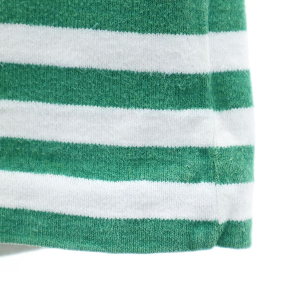 LANDS' END 80-е годы винтаж Узор в полоску Лонгслив Футболка Лагерь XL Мужская Б/У