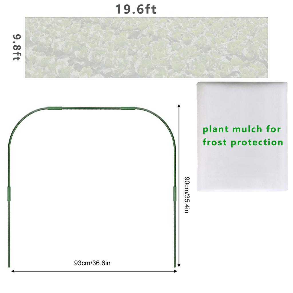 Комплект садовых дуг с зажимами для приподнятых грядок ПЭ Стальная труба Опора для растений Садовые колья Каркас из дуг