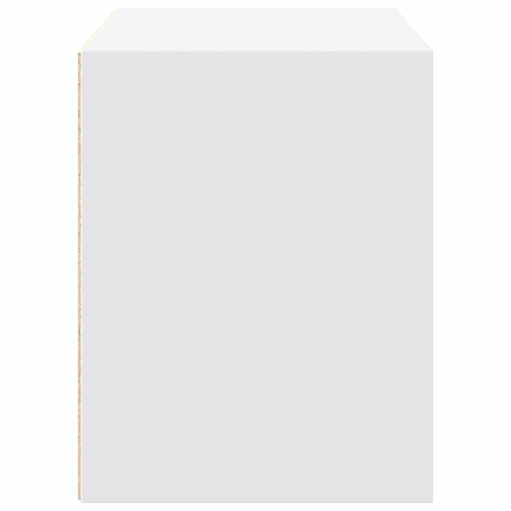 2 Drawer Cabinet White 60 x 31 x 40 cm Engineered Wood