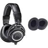 Audio Technica Professional Monitor Headphones Ath M50x Audio Technica Replacement Earpads Hp M50xbk Headphones+ Replacement Earpads Black Wired