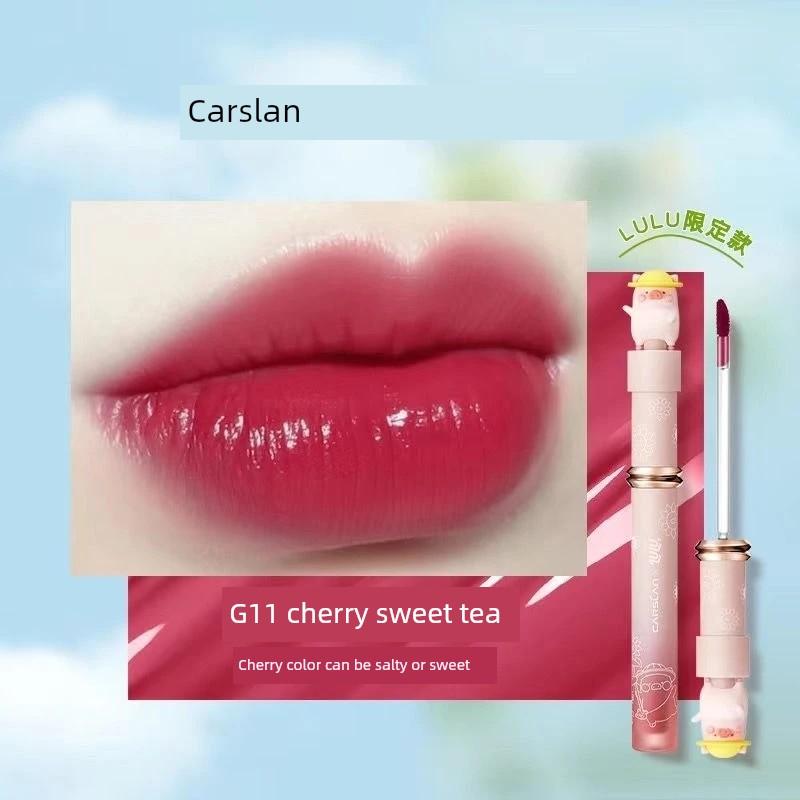 CARSLAN Sweet Kiss Lipstick Lip Glaze Matte Finish White Lip Glaze Mirror Water Light Velvet Student Party Plain Makeup