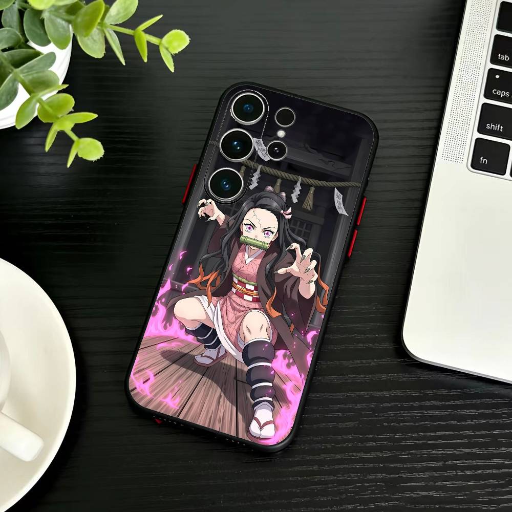 Чехол для телефона Nezuko P-Kamado для Samsung S26,S25,S24,S23,S22,S21,S20,Plus,Fe,Lite,Другие Черный чехол