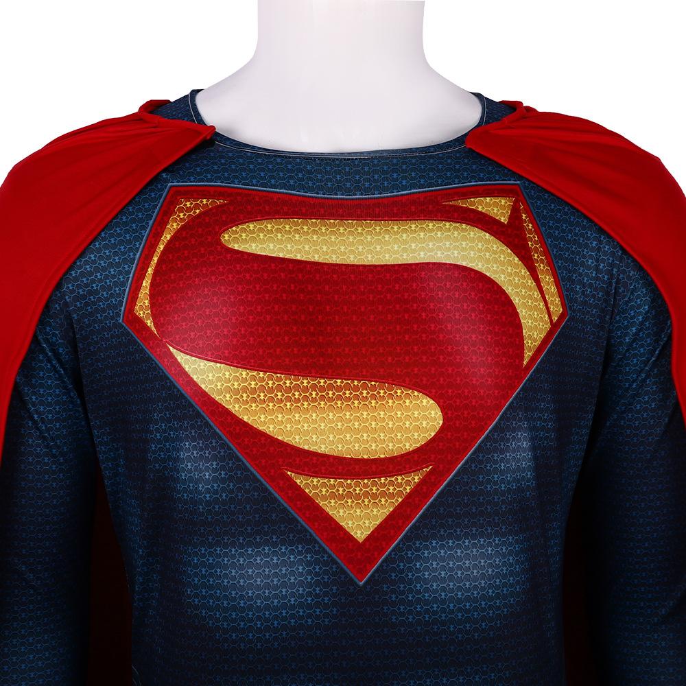 Halloween costume new superman man of steel cos onesie hero clark kent tights cape