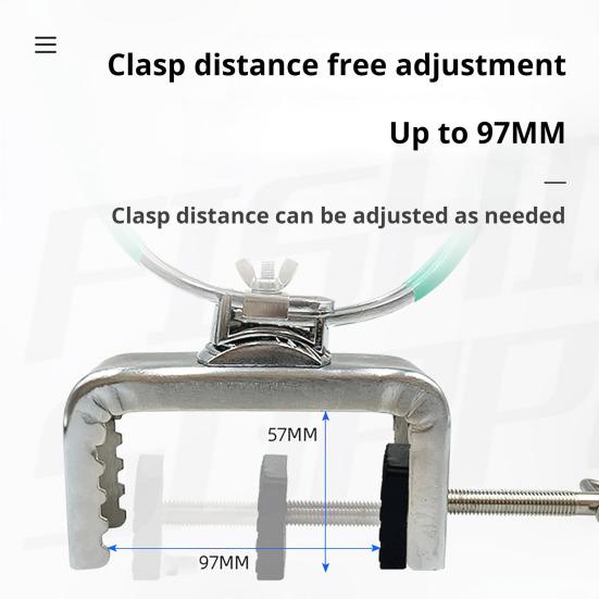 Держатель для удочки из нержавеющей стали, вращающийся на 360 градусов, регулируемый, прочный, с зажимом для удочки