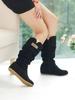 Factory Large Size Women's Boots 35-43 Frosted Lace Tall Boots Long Year