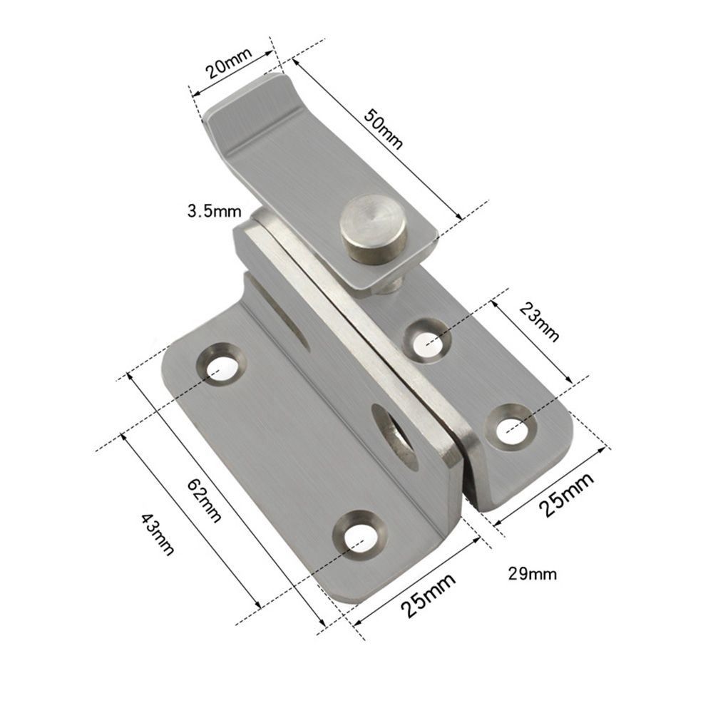 Thick Door Buckle Stainless Steel Safety Door Lock New Padlock Latch Door