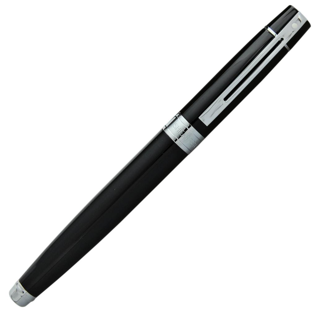Sheaffer 300 Fountain Fine Solid Officially Imported Pen, Nib, Black, SGC9312PN-F,