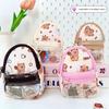 Portable Capybara Pouch Keychain Cartoon Backpack Hanging Pendant Headphones Organizer  Keys
