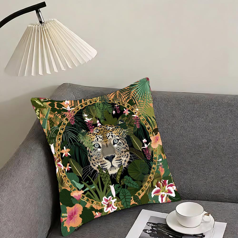 Animals Classical Cushion Cover Pillowcase Ultra Soft Skin Friendly Fabric Cloud Like Comfort Concealed Zipper