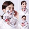 Outdoor Windproof Dustproof Breathable Scarf Mask Triangular Silk Scarf For Woman