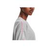 Under Armour Rival Terry Crew Neck Side Stripe Letter Drop Shoulder Long Sleeve T-Shirt Women Tops Haze-Gray 1360905-014