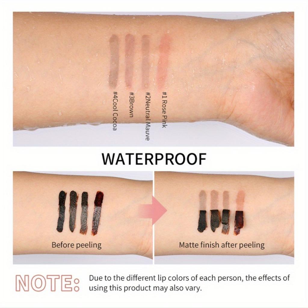 Long Lasting Non-Sticky Cup Peel Off Matte Finish Lip Liner, Lip Liner Pen Long Lasting Non-Sticky Cup Peel Off Matte Finish Lip Liner