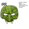 Detailed Reptile Texture Masque Old Witch Halloween for Adults, Horror Green Foam Half Cosplay Accessory Face Masquerade Party, Costume, Carnival