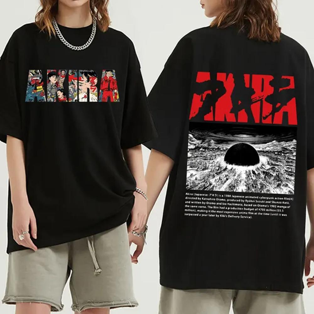 Japanese Anime Neo Tokyo Akira T Shirt Movie Science Fiction Manga Shotaro Kaneda Unisex Short Sleeve T Shirts Cotton