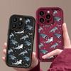 Для iPhone 16 16E 15 Pro Max 14 Pro 13 12 11 чехол с рисунком акулы, противоударный матовый TPU, защита линз, противоударный мягкий чехол для телефона