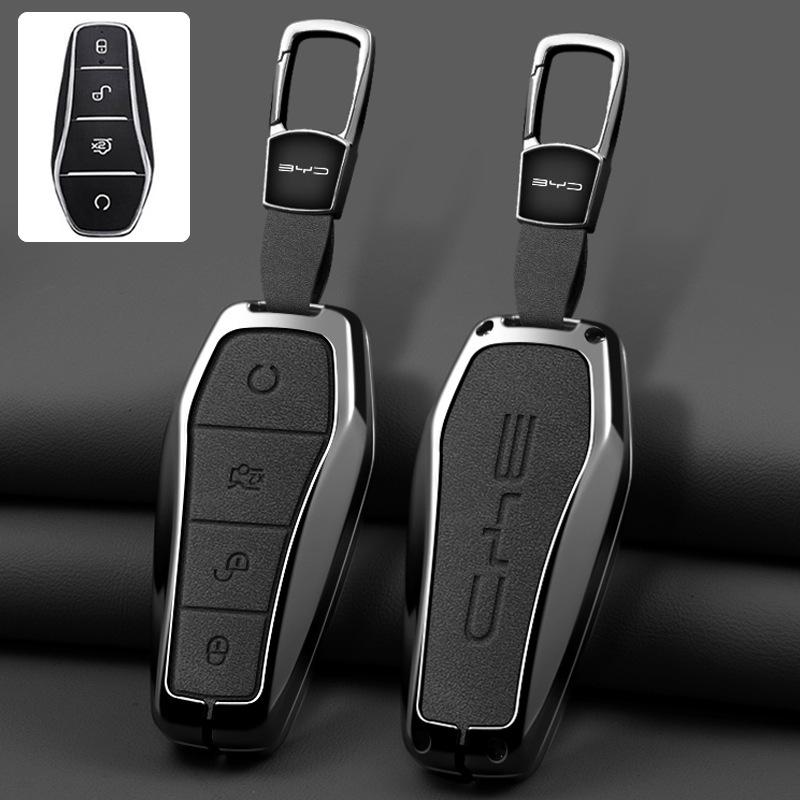 Чехол-брелок из цинкового сплава для BYD Seal U DMI Song Plus Atto 3 Han EV Dolphin Mini Sealion 7 Защитный чехол для ключа Аксессуары