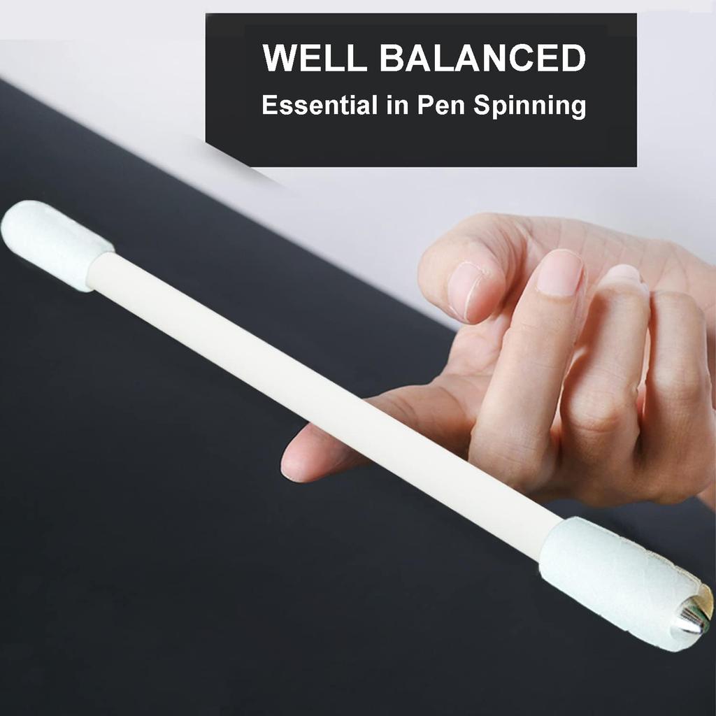 Ручки для ручного вращения Ручки Мод для путешествий Моды для ручного вращения Спиннер Спин-стик Нескользящий Новичок, Белый