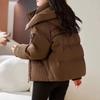 Женское зимнее короткое стеганое пальто свободного кроя, теплое, утолщенное, модная куртка