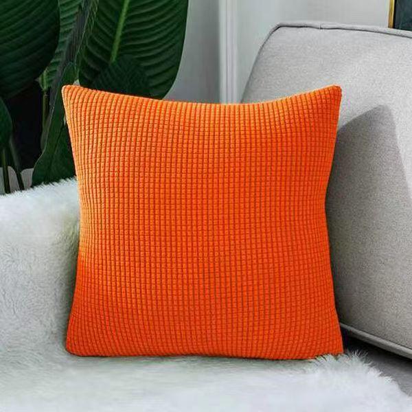 Solid Color Living Room Waffle Honeycomb Square Pillow Cushion Cover Cushion Cover Simple Sofa Pillow Cushion Cushion Cover