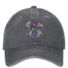 Mardi Gras Washed Baseball Cap Stylish Trucker Hat Summer Men Women Kpop Rock Sunshade Baseball Caps
