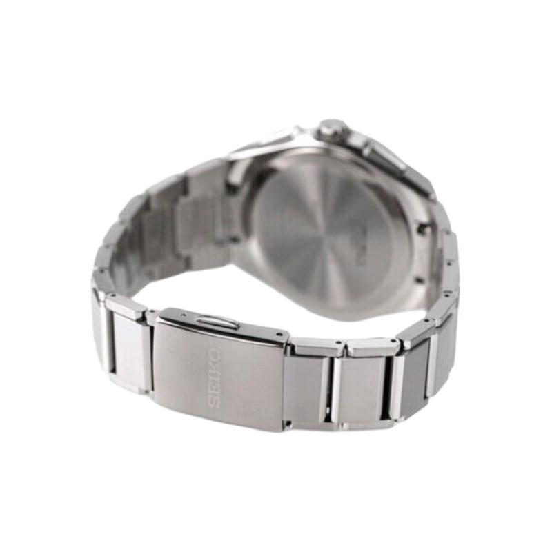Seiko Антимагнитные Полностью Автоматические Календарь Солнечные Кварцевые Титановый Ремешок Мужские Часы Синий Циферблат SBXY037