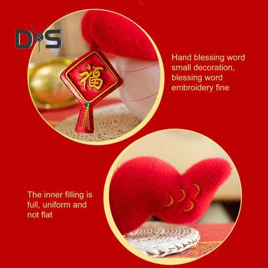 Плюшевая подвеска в виде змеи со шнурком, чучело китайского зодиака для декора автомобильной комнаты, мультяшная кукла-талисман для празднования весеннего фестиваля