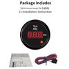 52mm 0-10Bar Show Digital Oil Pressure Gauges 10-184ohm Input Signal Oil Pressure Meter with Alarm Light for Car Truck Boat