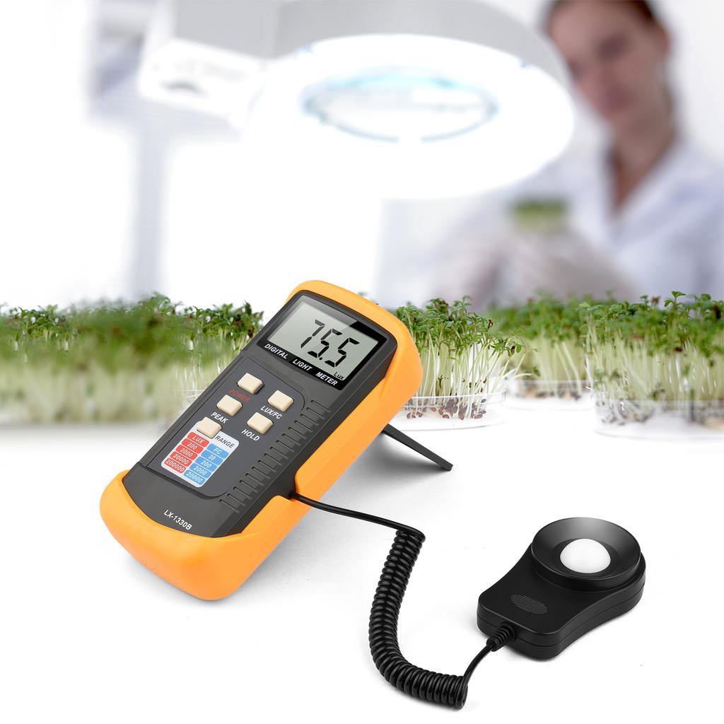 Digital Illuminance Light Meter Manual Range 200 To 200,000 Lux LCD Photometer Portable Handheld