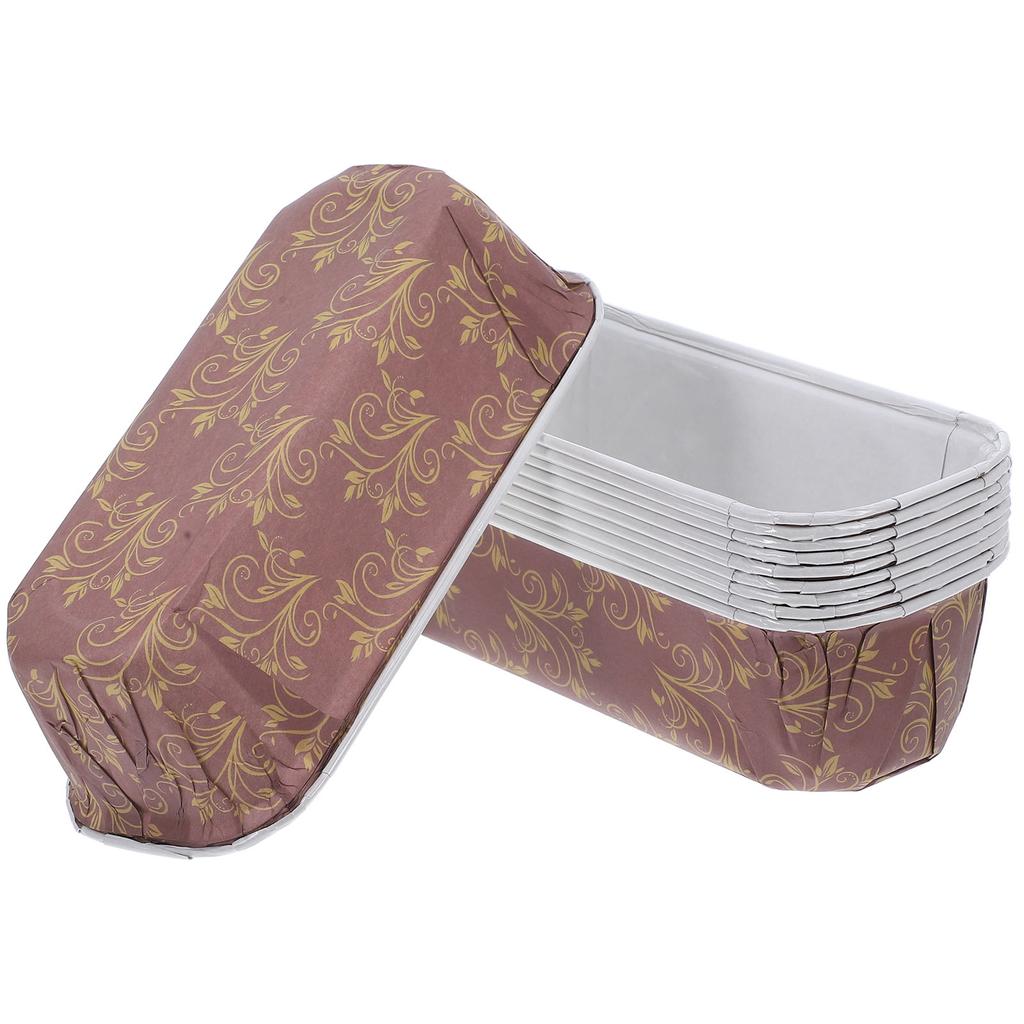 10 шт. Бумажный поднос для торта, Бумага для выпечки кексов, Формы для кексов, Одноразовые формы для выпечки, Прямоугольная форма для выпечки, Антипригарные формочки для хлеба