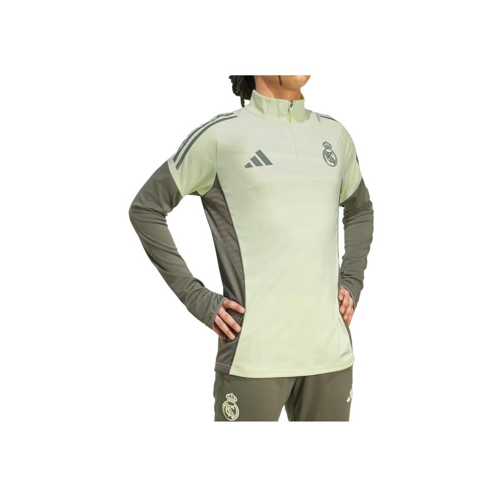 adidas Мужская футболка с длинным рукавом для футбола, облегающего кроя, с цветовыми блоками, желто-зеленая JP3979