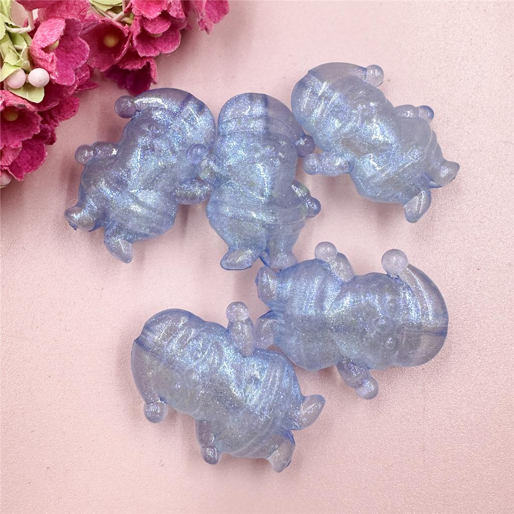 Home Party Supplies For Bracelet Earring Making Jewelry Beaded Materials Transparent DIY Jewelry Accessories 25*30mm UV Colorful Beads 5pcs Christmas