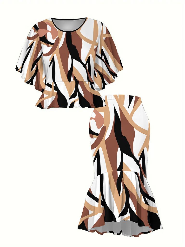 3D Printed Classical Totem Women's Print, Fashionable Large-sized, Elegant, Versatile for All Seasons. T-shirt, Skirt and Set, Fashionable Style