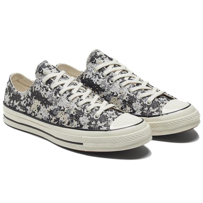 Converse 1970-е ALL STAR Chuck 70 пиксельный принт спортивные низкие кеды унисекс черно-белая камуфляжная расцветка