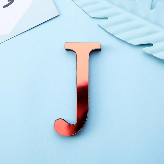 Mirror Letter Wall Sticker Acrylic English Letter Sticker Peel And Stick