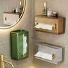 Adhesive Wall Mounted Large Capacity Tissue Box Paper Holder Napkin Organizer Paper Towel
