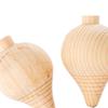 3Pcs Trompos Tops ,Hand Carved DIY Unpainted Wood Tops, with Point for Children Kids Intermediates