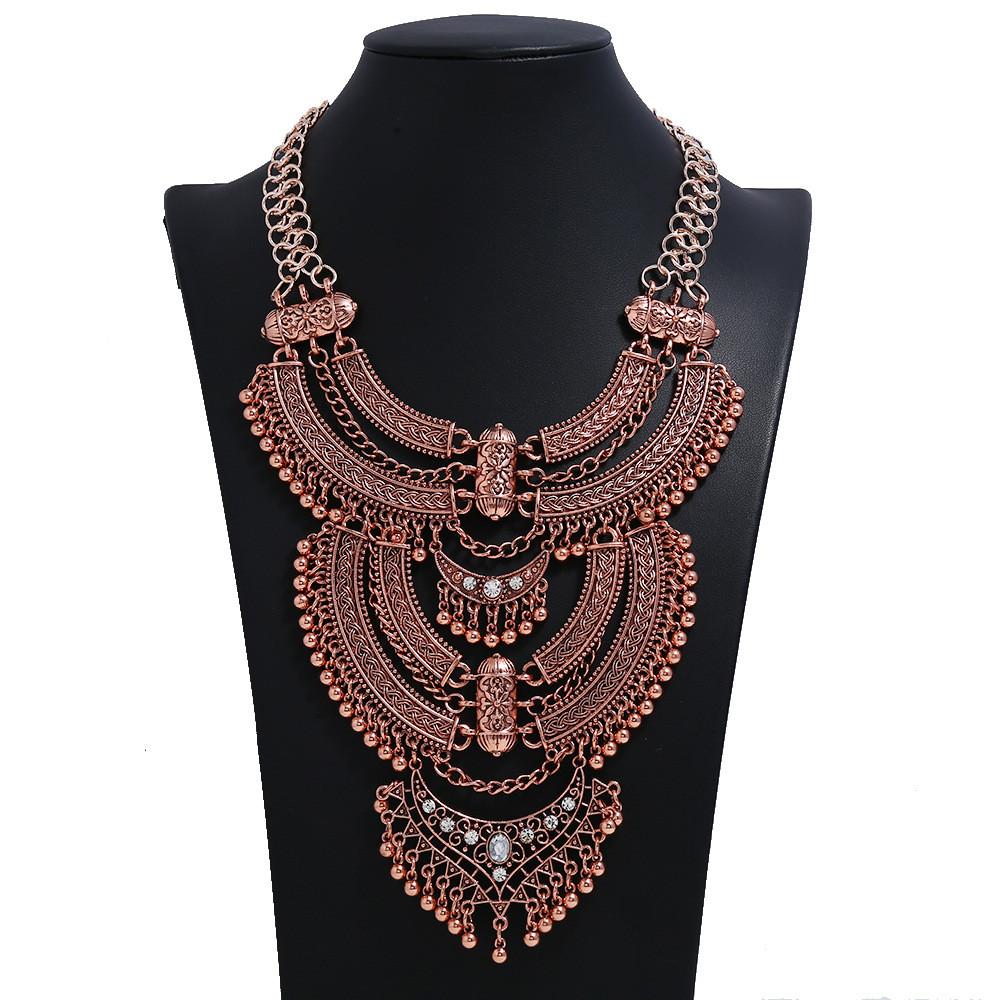 Necklace Long Vintage Multi Layered Collarbone Chain For Fashion Enthusiasts