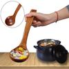 Long Handle Tableware Ramen Utensils Wooden Spoon Kitchen Supplies Natural  Soup Scoops