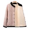 Middle-aged and Elderly Winter, Plus Velvet Thickened Warm Small Flower Jacket Chinese Floral Cotton Jacket Women's Cotton Jacket