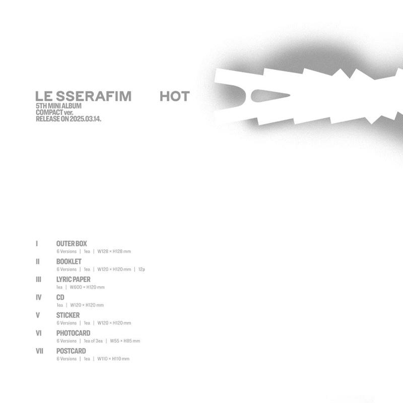 LE SSERAFIM 5th Mini Album 'HOT' (COMPACT Ver.)