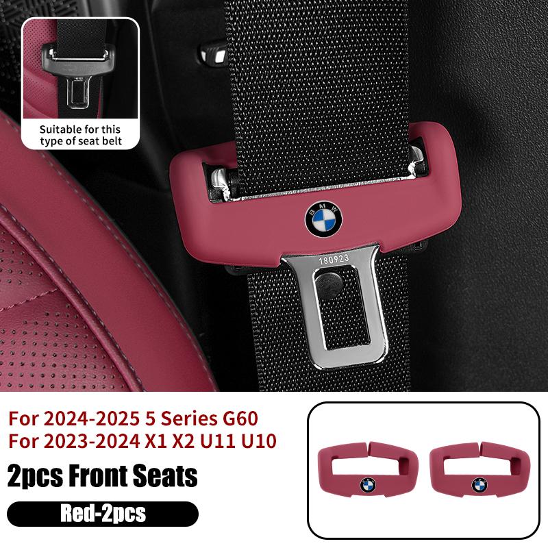 BAGC4 2026 Car Sticker Car Seat Belt Buckle Clip Anti-Scratch Cover Seatbelt Plug Dustproof Protector For BMW Series G60 X1 X2 U11 U10